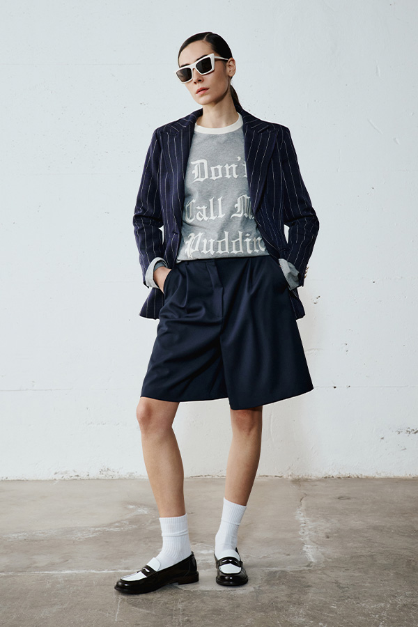 Completo Blu Gessato Intrend