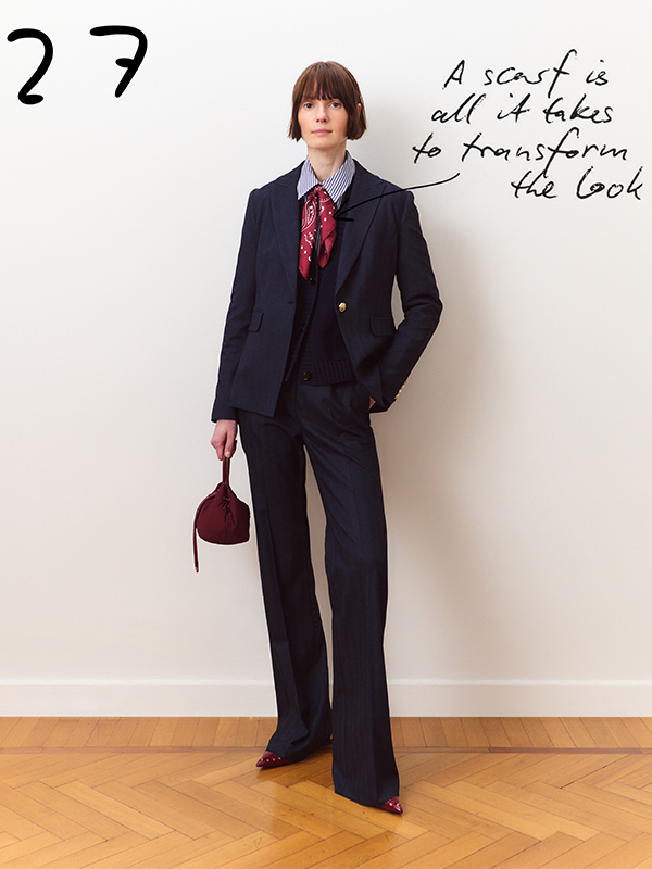 Denim-effect gabardine blazer